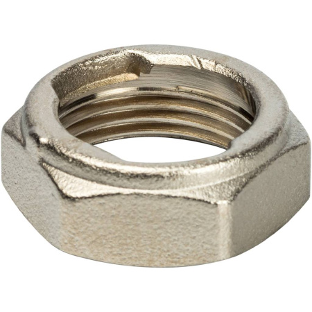 STOUT Разъемное соединение с плоским уплотнением и обратным клапаном, никелированное 3/4"