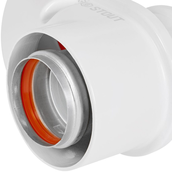 STOUT SCR-0080-250001 STOUT Адаптер моноблочный универсальный для перех. на двухтрубную систему традиц. с D60(м)/100(п) на D80(м)/80(м) литой, SCR-0080-250001
