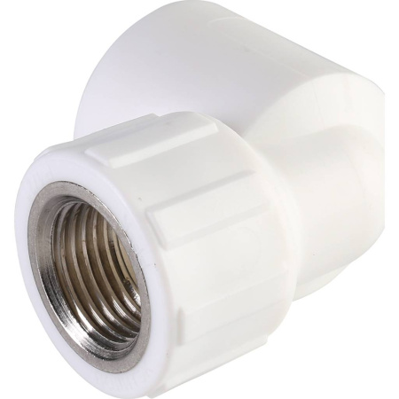 Политэк 25x1/2" Угольник с внутренней резьбой для полипропиленовых труб под сварку (цвет белый)