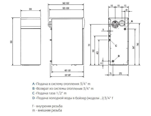 WSB43530347- Baxi SLIM 1.300 FiN котел газовый напольный с закрытой камерой
