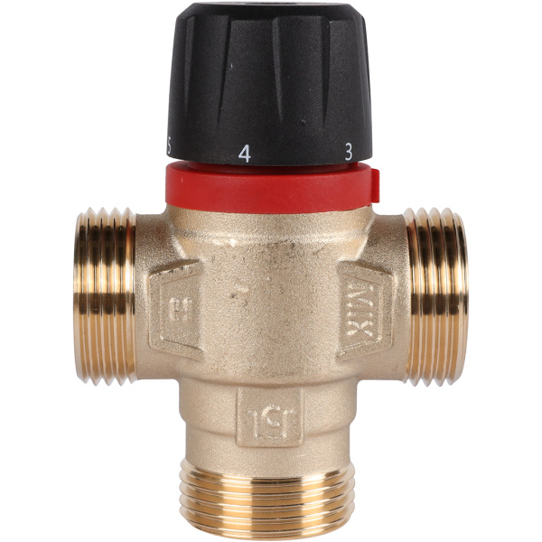 ROMMER RVM-0232-256025 ROMMER Термостатический смесительный клапан для систем отопления и ГВС 1  НР 35-60°С KV 2,5 (боковое смешивание)