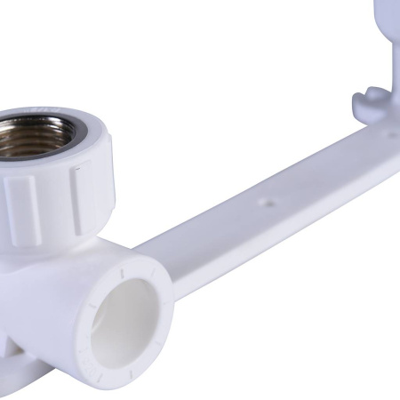 Политэк 20х1/2" Настенный комплект с внутренней резьбой для смесителя для полипропиленовых труб под сварку (цвет белый)