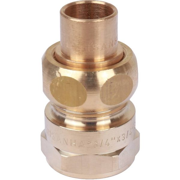 Sanha 4340g сгон ВП-ВР, бронза, самоуплотняющийся 15x3/4, для медных труб под пайку