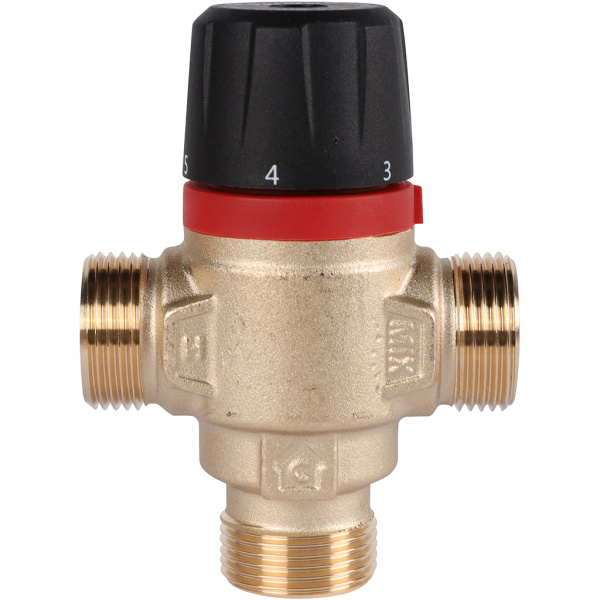 ROMMER RVM-0121-164320 ROMMER Термостатический смесительный клапан для систем отопления и ГВС 3/4  НР 20-43°С KV 1,6 (боковое смешивание)