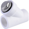 Политэк d=32 Фильтр (соединение муфта-муфта) для полипропиленовых труб под сварку (цвет белый)