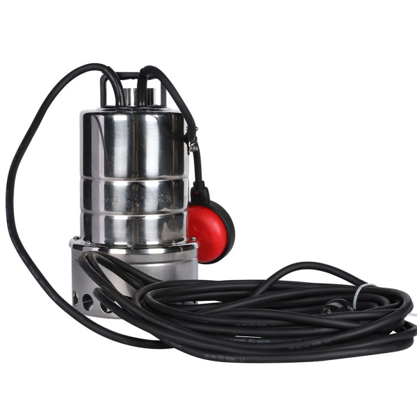 STOUT SPD-0002-200450 насос дренажный, с поплавком, нерж.раб.колесо, кабель 10 м, 230V, Q=175 л/мин, H=7,1 м