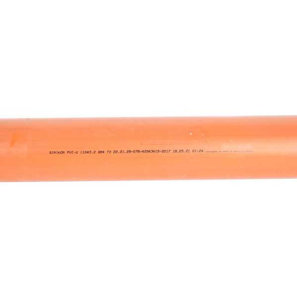 Sinikon НПВХ Труба для нар. канализации D 110 x 3,2 SN4 (Длина: 1000 мм)