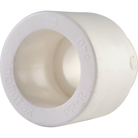 Политэк 40х20 Муфта переходная внутр./наруж. для полипропиленовых труб под сварку (цвет белый)
