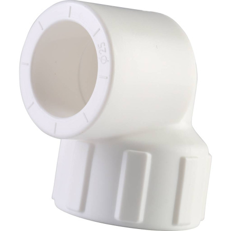 Политэк 25x3/4" Угольник с внутренней резьбой для полипропиленовых труб под сварку (цвет белый)