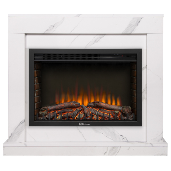 Портал Firelight Simple 25 белый мрамор