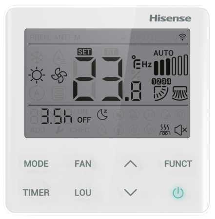 Внутренний блок настенного типа Hisense серии ZOOM FREE Match DC Inverter R32 Wi-Fi AMS-18UW4RXSKB01