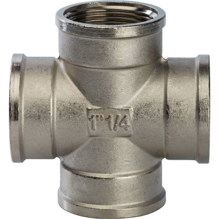 STOUT Крестовина ВВ никелированная 1"1/4