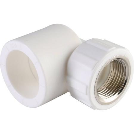 Политэк 32x3/4" Угольник с внутренней резьбой для полипропиленовых труб под сварку (цвет белый)