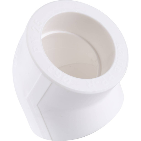 Kalde d=63 Угольник 45* для полипропиленовых труб под сварку (цвет белый)