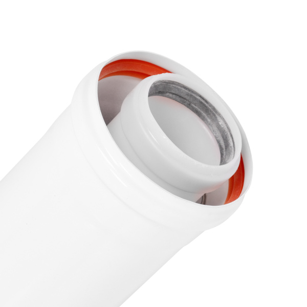 Удлинитель коаксиального дымохода раструбн. Royal Thermo 60/100, 1000 мм для конденсационных котлов