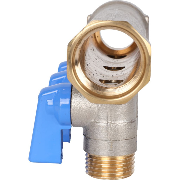 STOUT SMB 6211 341203 STOUT Коллектор с шаровыми кранами 3/4 , 3 отвода 1/2 (синие ручки)