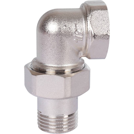 STOUT Разъемное угловое соединение "американка" ВН, никелированное 1/2"