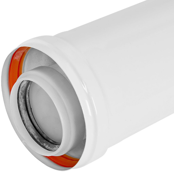 STOUT SCR-8610-001500 STOUT Удлинитель дымохода конденсац. коакс. D60(п-м)/100(п-м), L1500, SCR-8610-001500