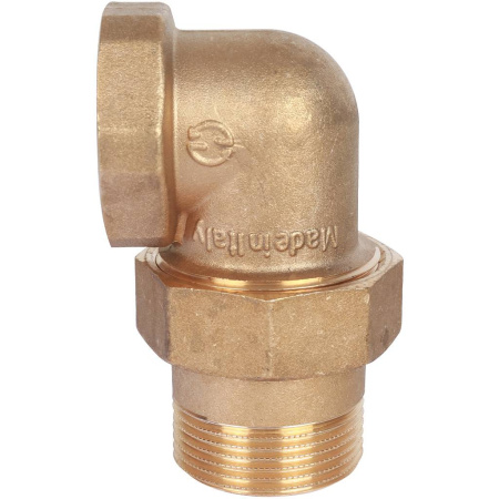 STOUT Разъемное угловое соединение "американка" ВН, уплотнение под гайкой o-ring кольцо 1"1/4