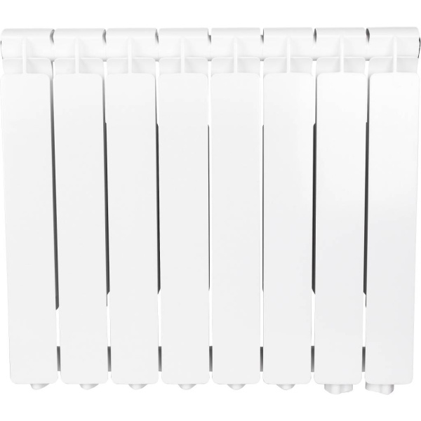 STOUT Bravo 500 8 секции радиатор алюминиевый нижнее правое подключение (белый RAL 9010)