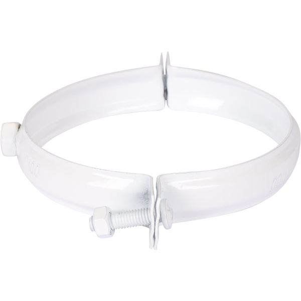 ROMMER RCA-6010-000003 Крепление к стене D100 белое RAL металлическое ( хомут)