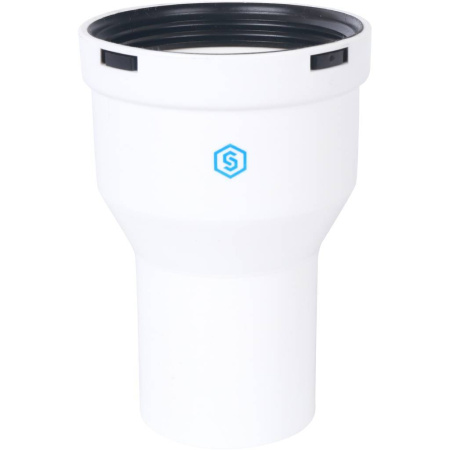 STOUT Элемент дымохода конденсац.адаптер увелич. DN60/80 134 мм м/п