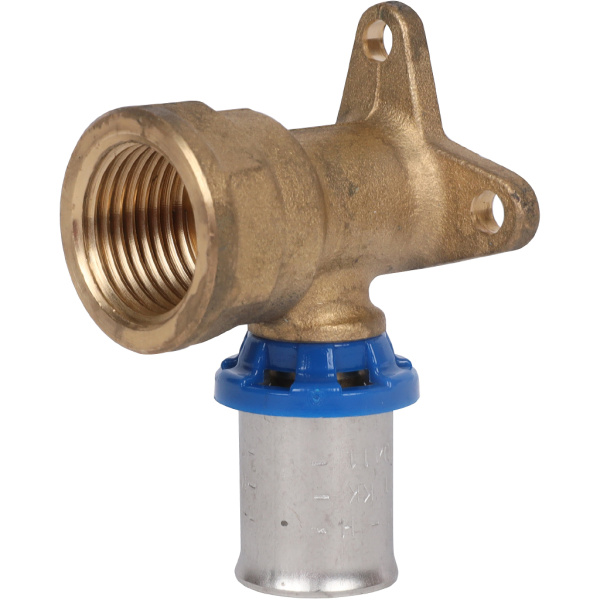 APE Угольник настенный с креплением удлинённый 1/2"х16 для металлопластиковых труб прессовой