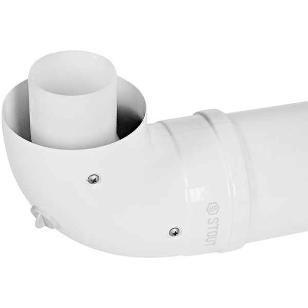 STOUT SCR-8610-251000 STOUT Комплект дымохода УНИВЕРСАЛЬНЫЙ конденсац. коакс. D60/100, L1000 (хомут, фланец, втулка, рабочая длина 680 мм), SCR-8610-251000