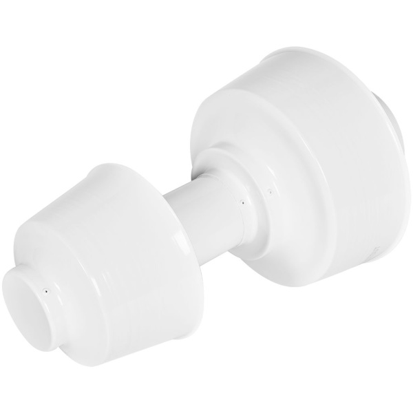 STOUT SCR-8012-800002 STOUT Оголовок вертикальный с ветрозащитой конденсац. коакс. D80(п)/125(п) БЕЛЫЙ широкий, SCR-8012-800002