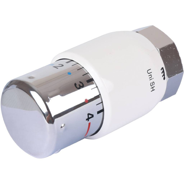 OVENTROP Головка термостатическая Uni SH белая/хромированная