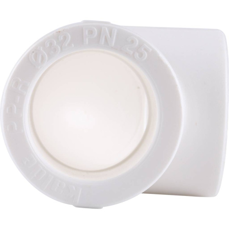 Kalde d=32 Угольник 90* для полипропиленовых труб под сварку (цвет белый)