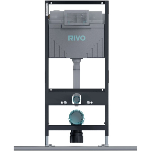 Инсталляция для унитаза со сливным баком RIVO Set A + Панель смыва RIVO Touch Neo Белый глянцевый, 200001.3