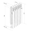 Радиатор алюминиевый Royal Thermo Revolution A 500 - 6 секц.