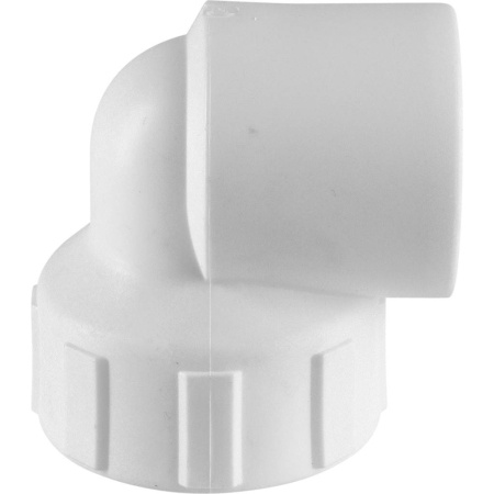 Политэк 32x1" Угольник с внутренней резьбой для полипропиленовых труб под сварку (цвет белый)
