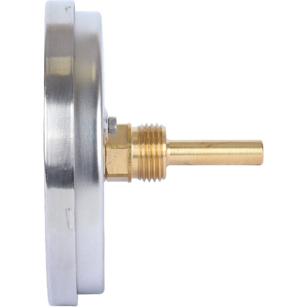 РОСМА БТ-51.211(0-120С)G1/2.46.1,5 ТЕРМОМЕТР биметалл. 100 мм, ТИП - БТ-51 корпус - хромированная сталь, шток осевой 46х6мм - нерж.сталь, 0-120C, c гильзой (латунь) G1/2, кл.1,5