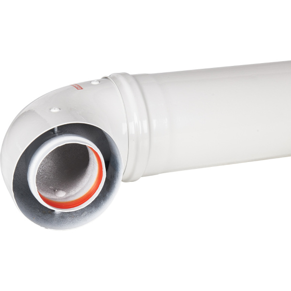 ROMMER RCA-6010-210900 Комплект дымохода СТАНДАРТ 60/100 - 900мм (Baxi (кроме ECO Nova/Classic), Ariston, Vaillant, Viessmann, Kiturami, Mizudo, Beretta, Oasis, Wolf, Haier, Tiberis, DeDietrich, Arderia ) хомут в комплекте + втулка D60 L-50