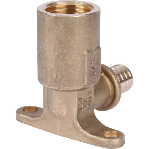 STOUT Угольник настенный с длинным нарезным патрубком 16-Rp 1/2"