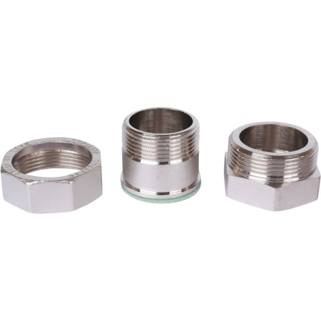 STOUT Разъемное соединение "американка" ВН, никелированное, уплотнение под гайкой по плоскости, 1? 1/4