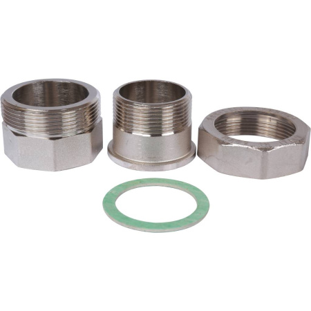 STOUT Разъемное соединение "американка" ВН, никелированное, уплотнение под гайкой по плоскости, 1? 1/2