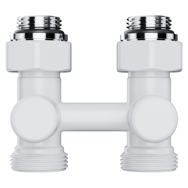 Узел нижнего подключения Royal Thermo Design прямой 1/2"х3/4" EK (белый)