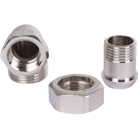 STOUT Разъемное угловое соединение "американка" ВН, никелированное 1/2"