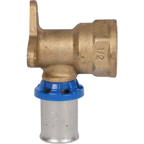 APE Угольник настенный с креплением удлинённый 1/2"х16 для металлопластиковых труб прессовой