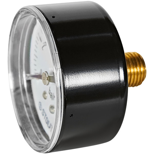Манометр аксиальный STOUT корпус Dn 50 мм 1/4 , 0...10 бар, кл.2.5, SIM-1009-501008