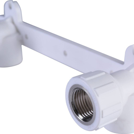 Политэк 20х1/2" Настенный комплект с внутренней резьбой для смесителя для полипропиленовых труб под сварку (цвет белый)