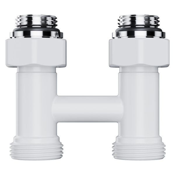 Узел нижнего подключения Royal Thermo Design прямой 1/2"х3/4" EK (белый)