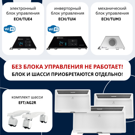 Модуль отопительный Electrolux серии Air Gate Transformer ECH/AG2-2000 T + шасси EFT/AG2R