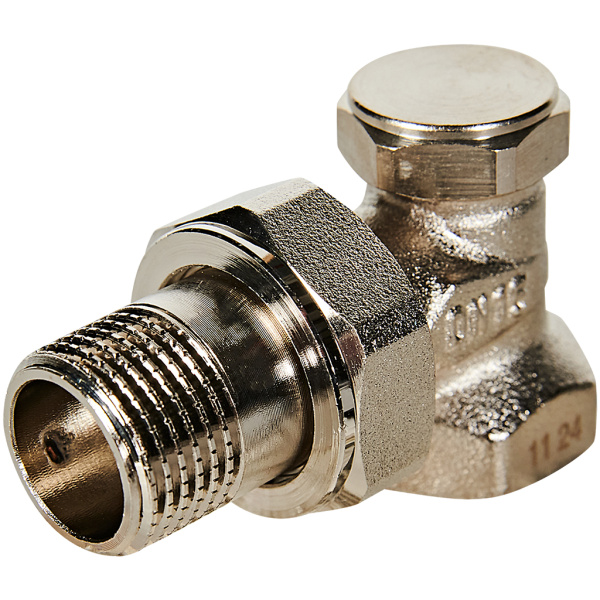 Клапан запорно-балансировочный ROMMER RVL-0002-100015 угловой 1/2, RVL-0002-100015