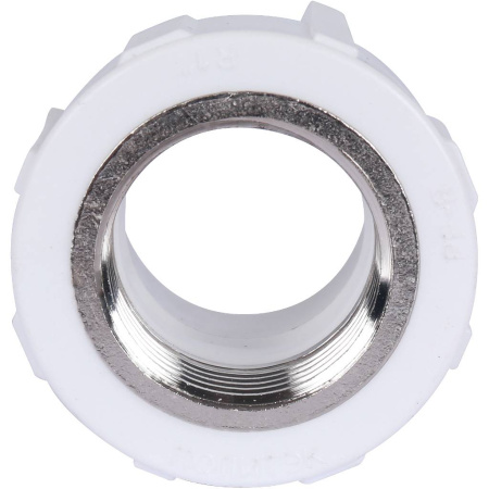 Политэк 32х1" Муфта комбинированная внутр. резьба для полипропиленовых труб под сварку (цвет белый)