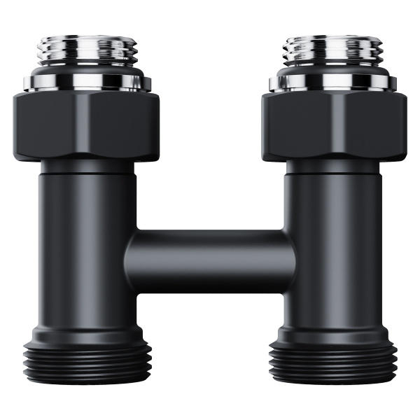 Узел нижнего подключения Royal Thermo Design прямой 1/2"х3/4" EK (черный)
